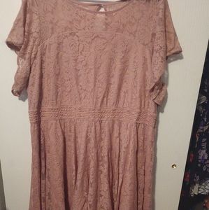 Lace Handkerchief Midi Dress